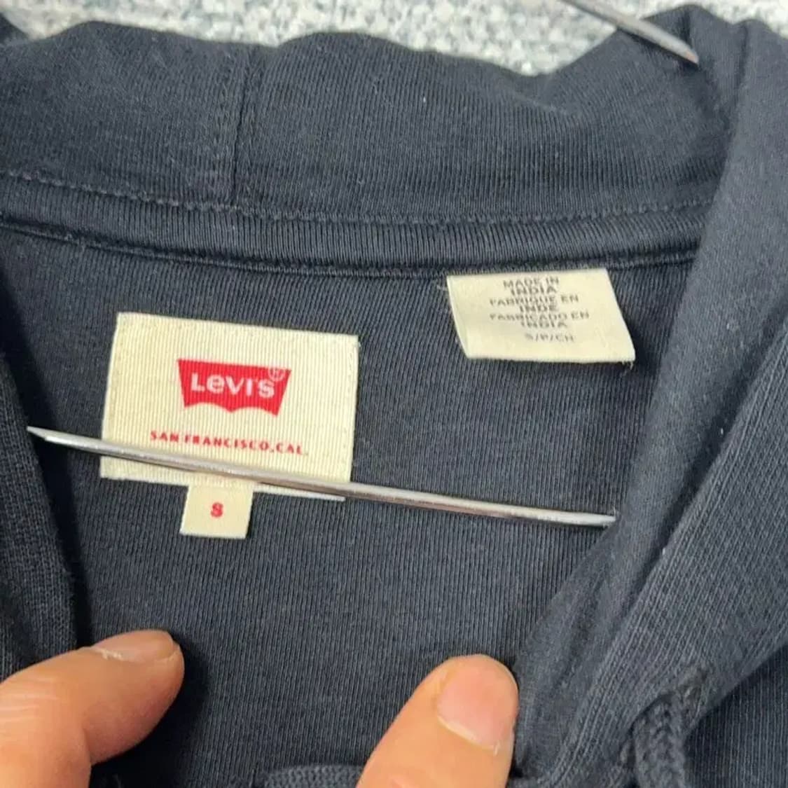 리바이스 빈티지 스펠 프린팅 로고 후드집업 S 상품이미지3