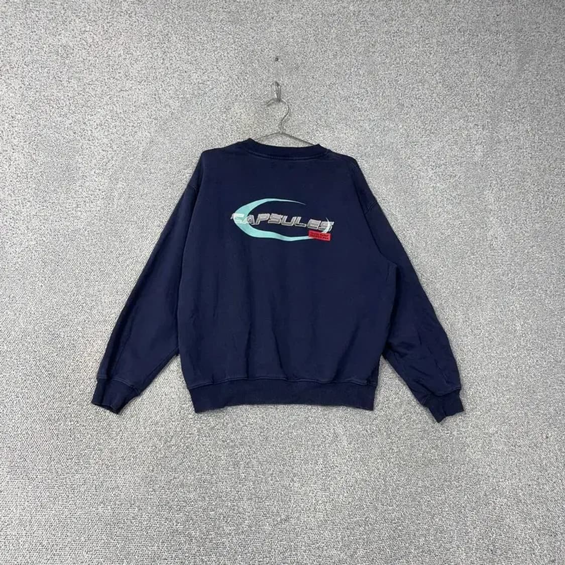 스튜디오 톰보이 네이비 로고 오버핏 맨투맨 F 상품이미지2