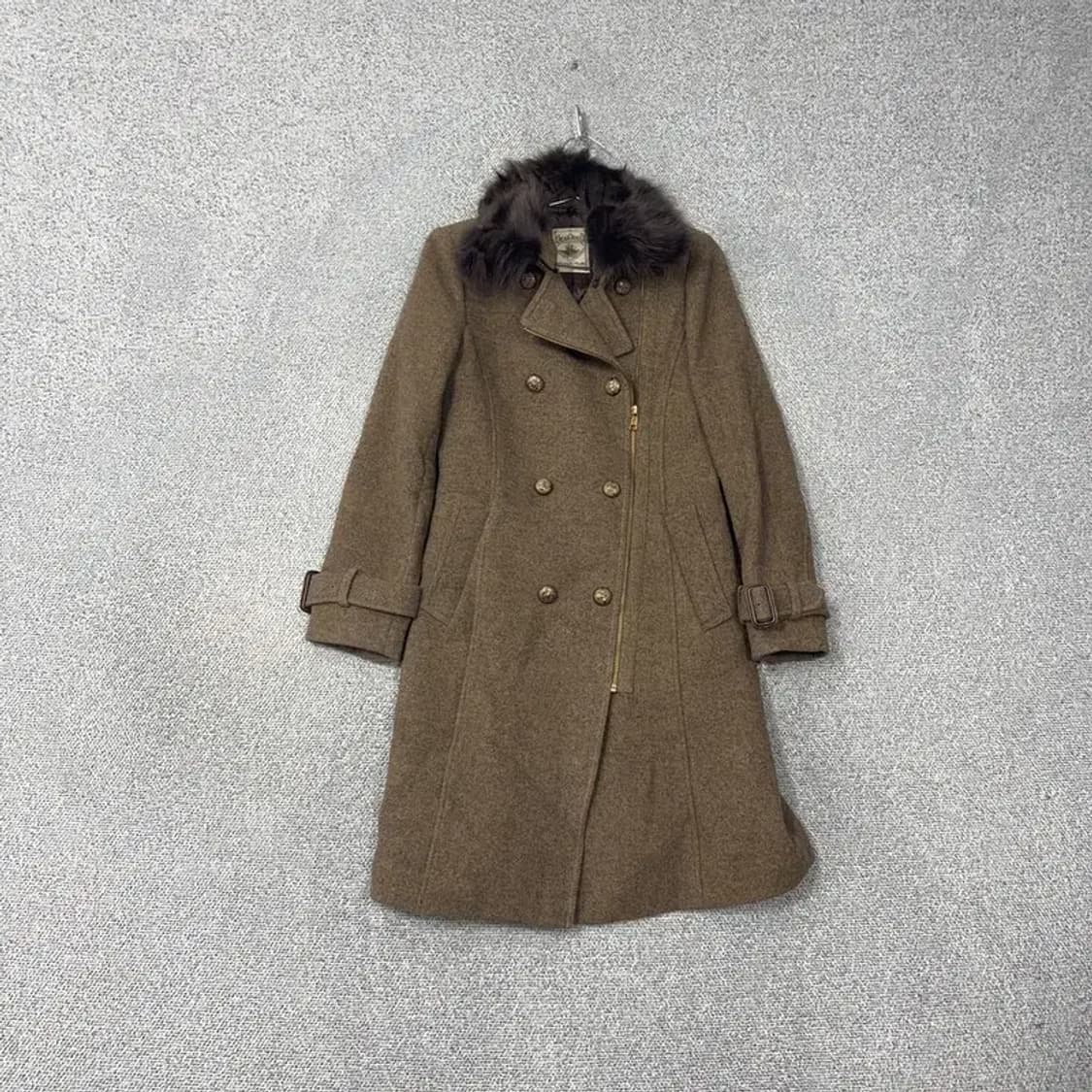 빈폴 여우털 울 브라운 코트 90 상품이미지1