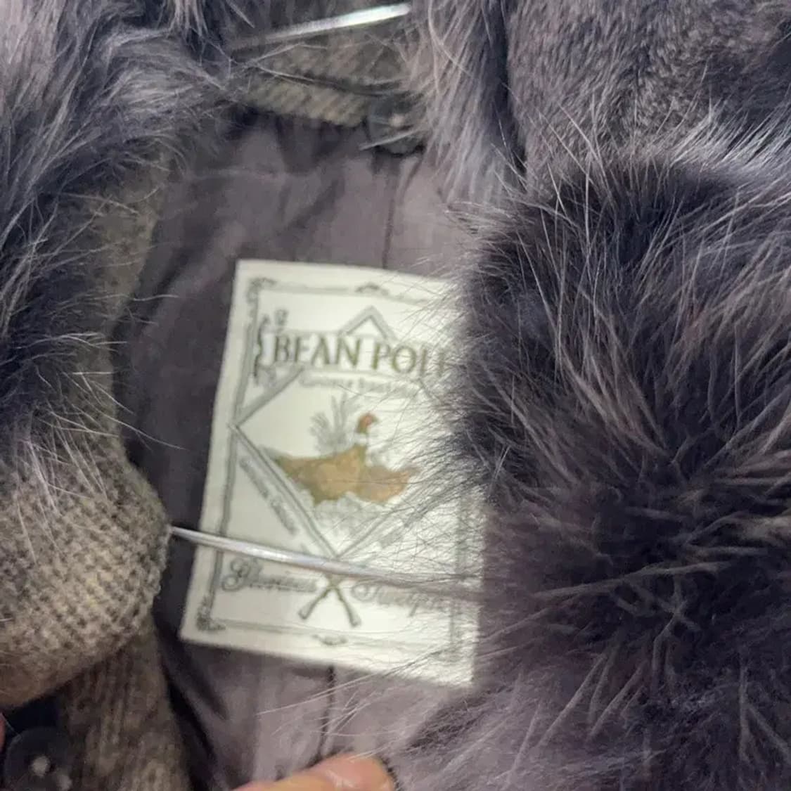 빈폴 여우털 울 브라운 코트 90 상품이미지5