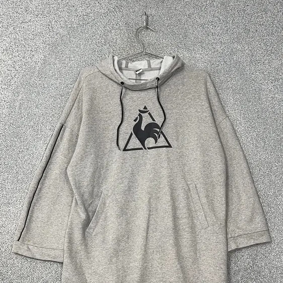 르꼬끄 프린팅 그레이 롱 후드티 M 상품이미지3