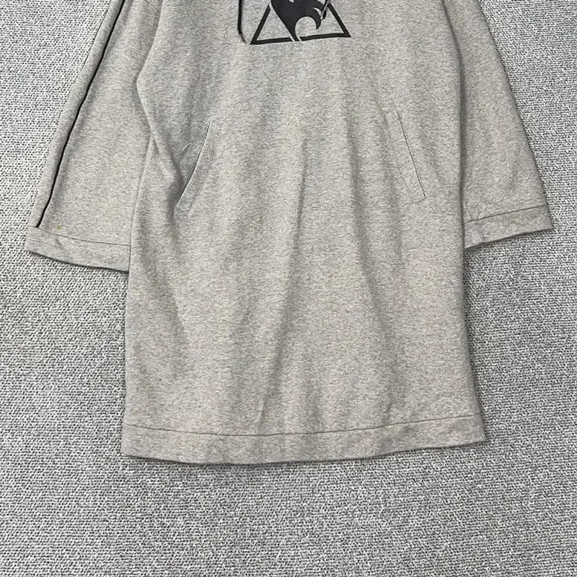 르꼬끄 프린팅 그레이 롱 후드티 M 상품이미지4