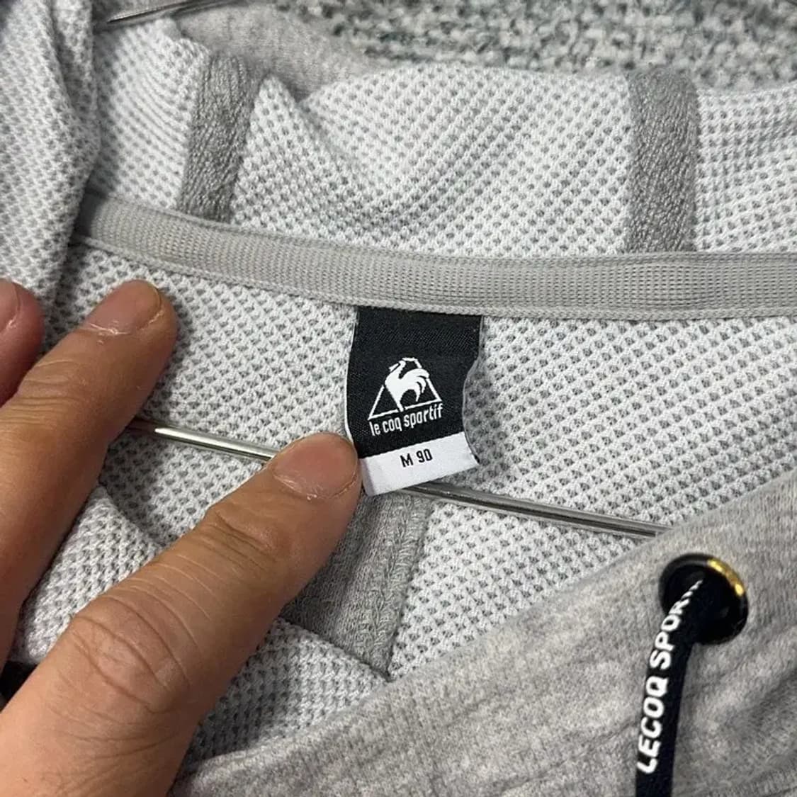 르꼬끄 프린팅 그레이 롱 후드티 M 상품이미지5