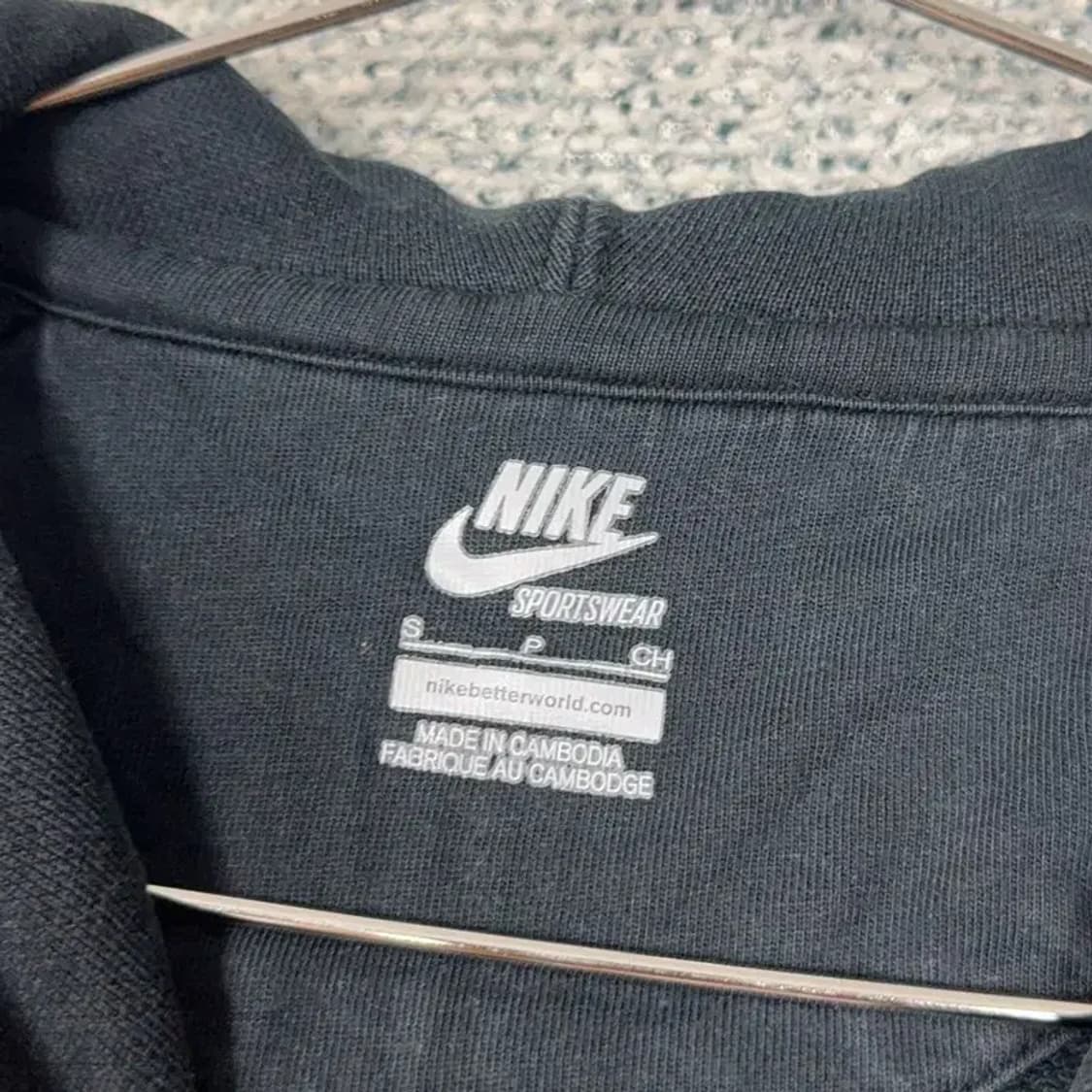 나이키 포켓 스우시 블랙 후드집업 S 상품이미지3