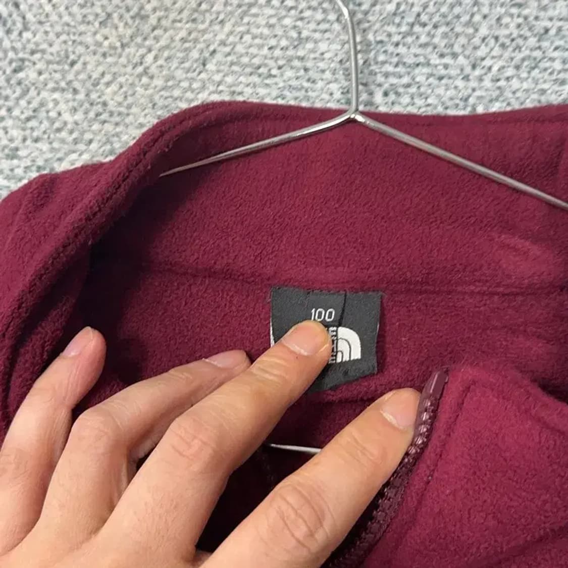 노스페이스 등산 버건디 집업 후리스 100 상품이미지3