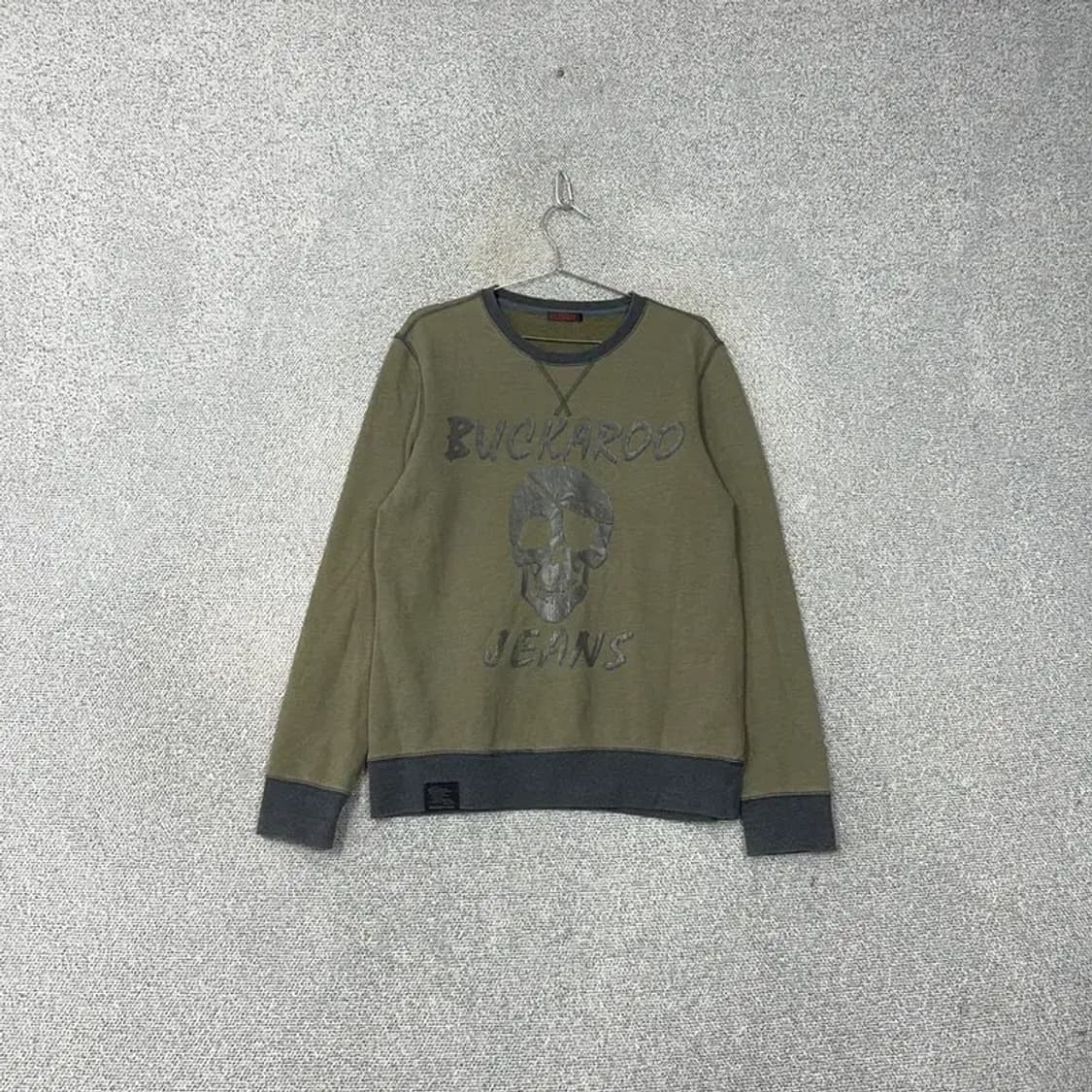 버커루 카키 빈티지 프린팅 맨투맨 L 상품이미지1