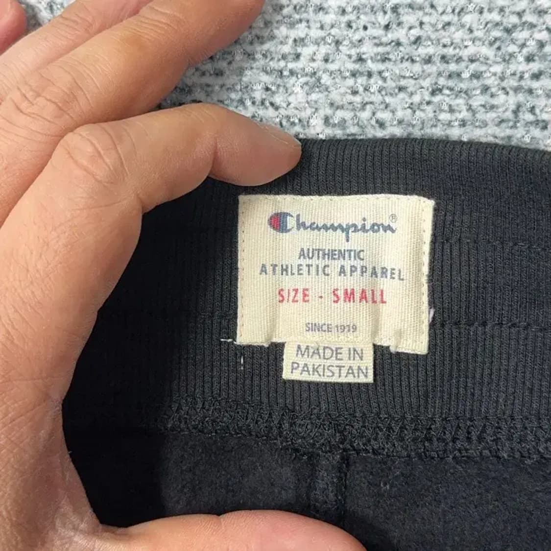 챔피온 빅로고 블랙 트레이닝 팬츠 S 상품이미지5