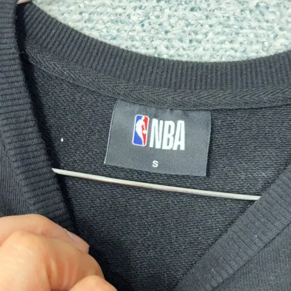 NBA 골든스테이트 체크 레이어드 블랙 긴팔티 S 상품이미지3