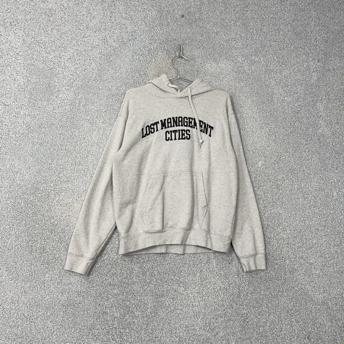 LMC 스펠 아치 로고 그레이 오버핏 스웻 후드티 S 상품이미지1