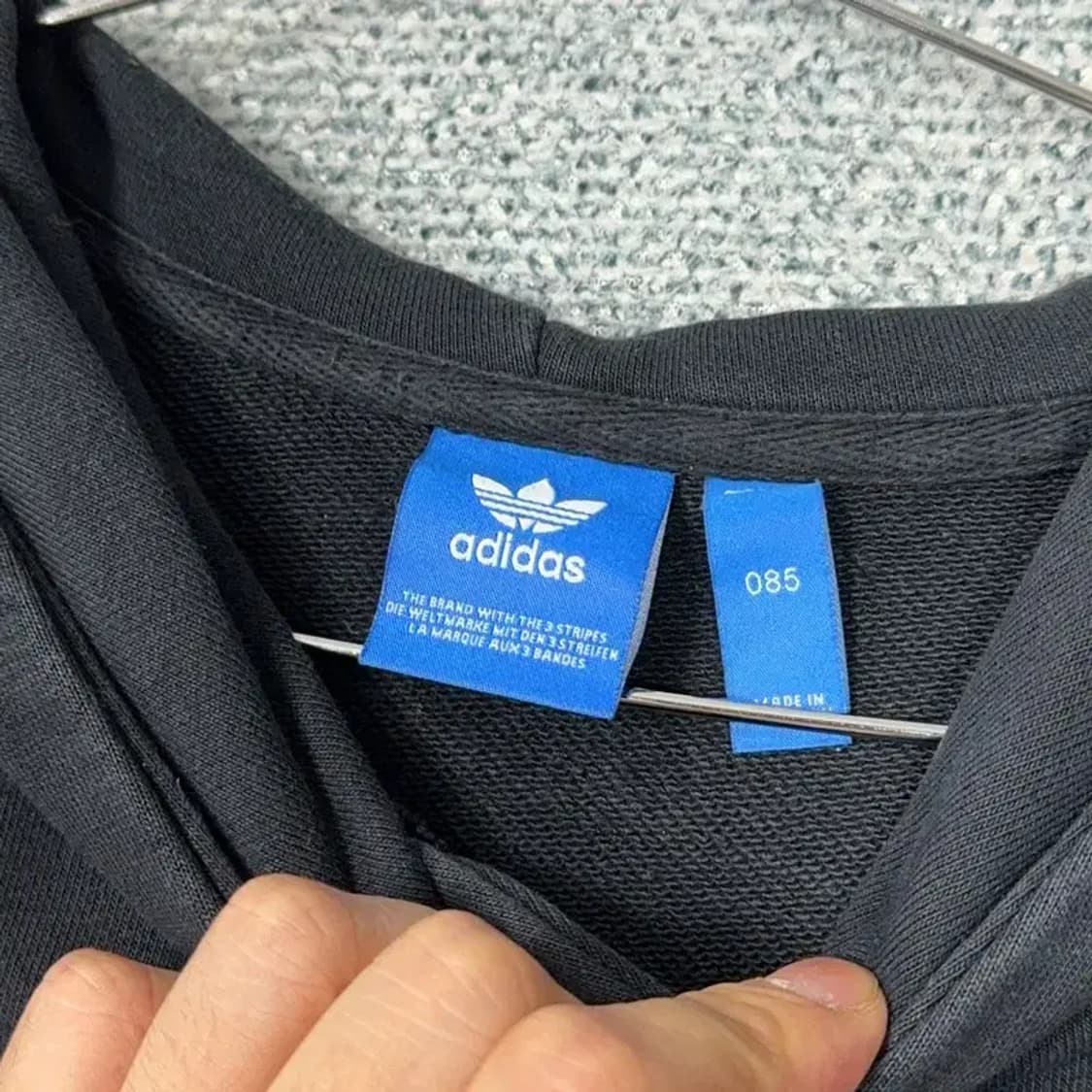 아디다스 오리지날 빅로고 프린팅 블랙 여성 후드티 85 상품이미지3