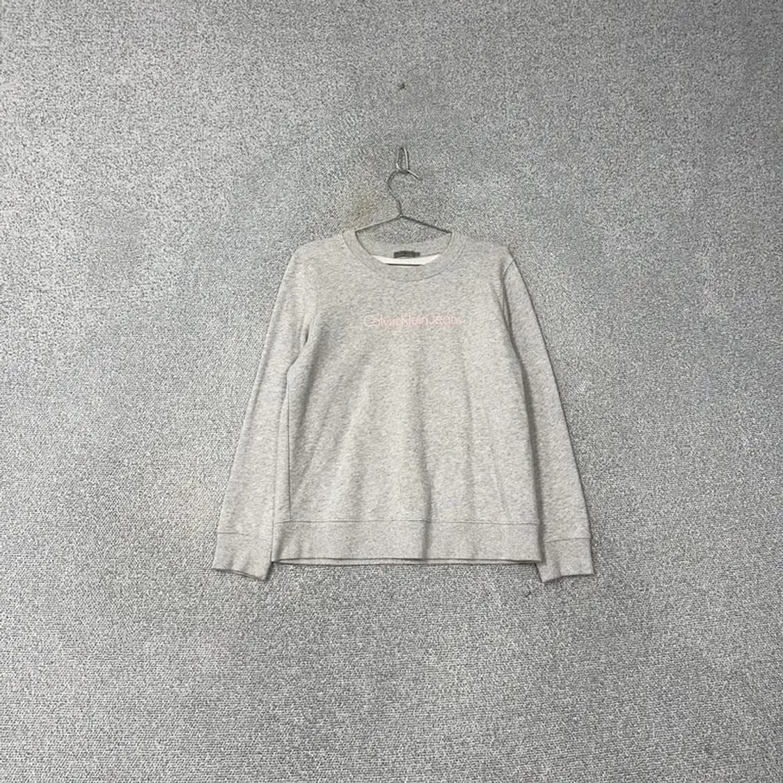 캘빈클라인 프린팅 스펠 로고 그레이 캐주얼 맨투맨 M 상품이미지1