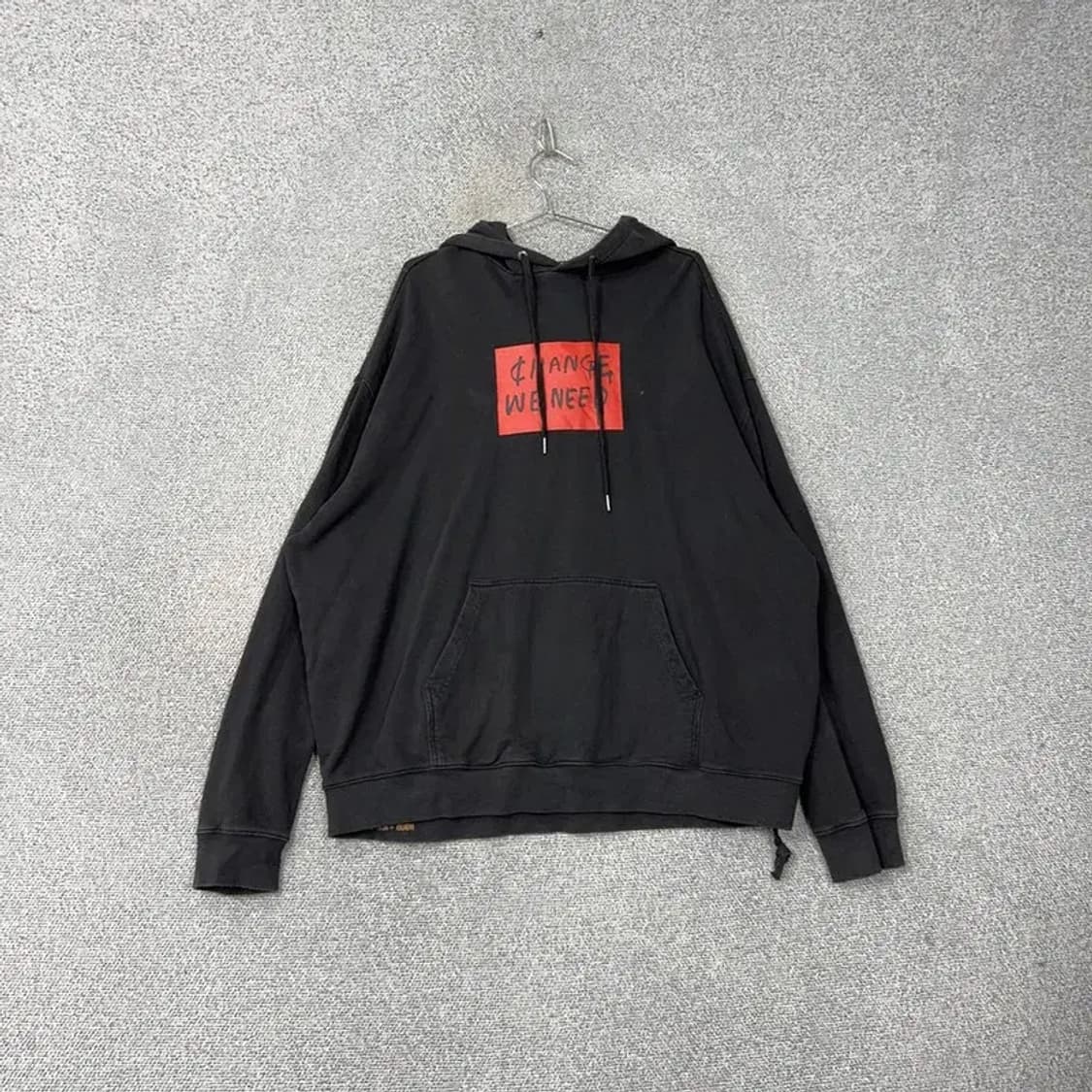 KSUBI 수비 빈티지 박스프린팅 오버핏 블랙 후드티 2XL 상품이미지1