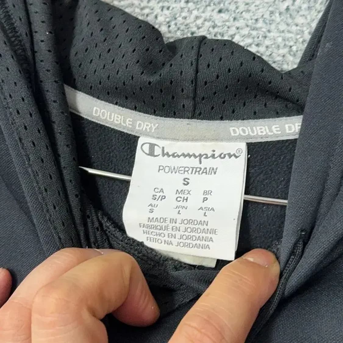 챔피온 블랙 로고 캐주얼 오버핏 후드티 S 상품이미지3