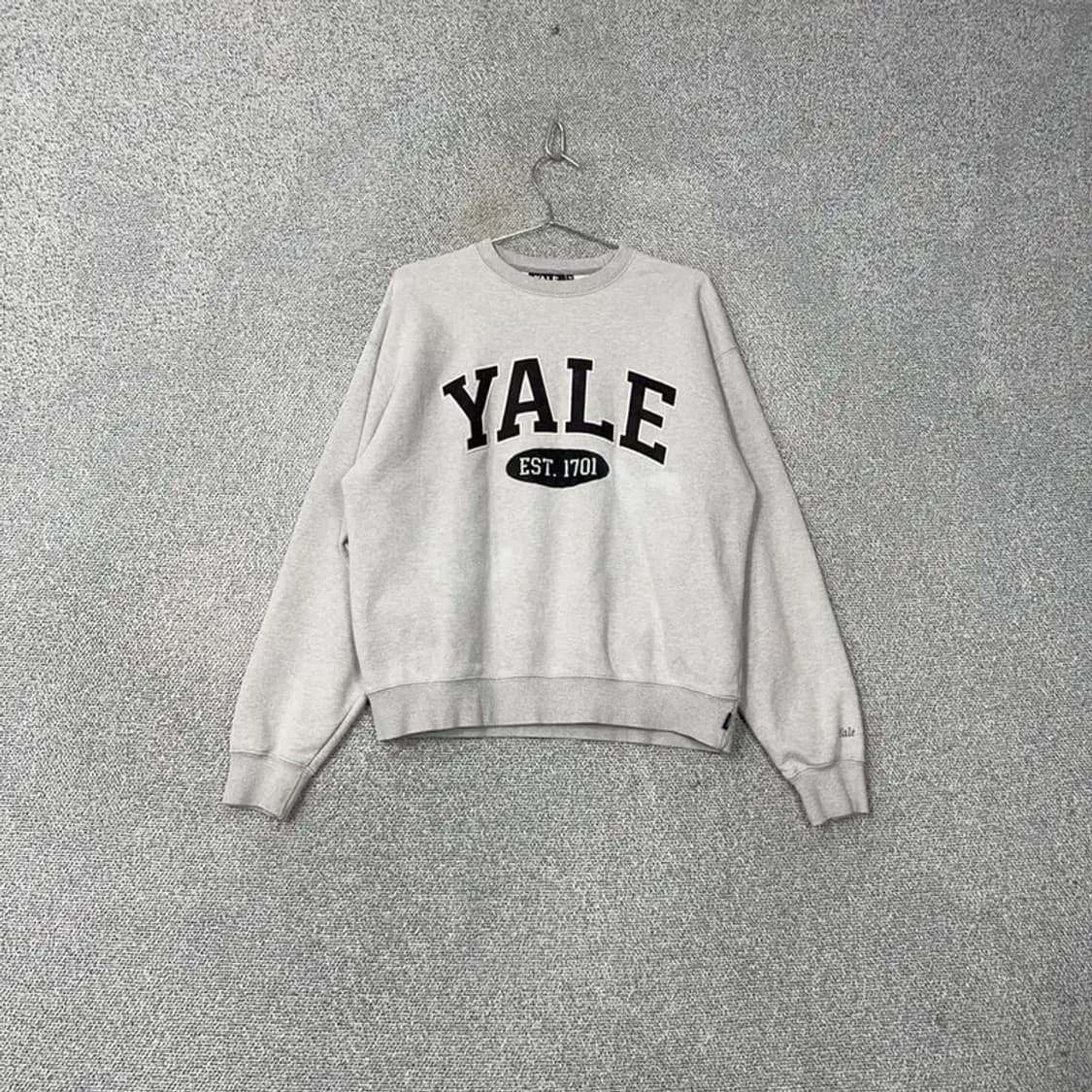 예일 스펠 빅로고 오버핏 그레이 스웻셔츠 맨투맨 M 상품이미지1
