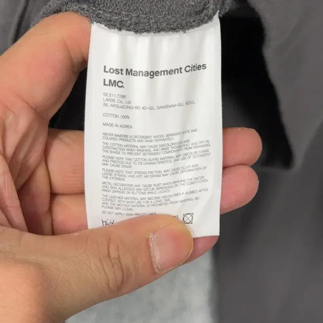 LMC 베어 프린팅 빈티지 딥그레이 스웻셔츠 맨투맨 M 상품이미지4