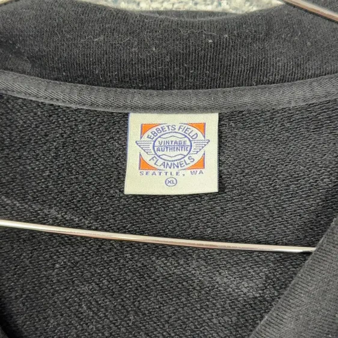 이벳필드 자수 로고 반집업 스웻 오버핏 맨투맨 XL 상품이미지3