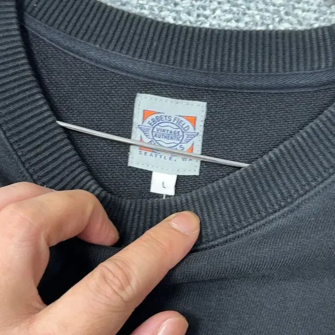 이벳필드 캐주얼 프린팅 블랙 스웻셔츠 맨투맨 L 상품이미지3