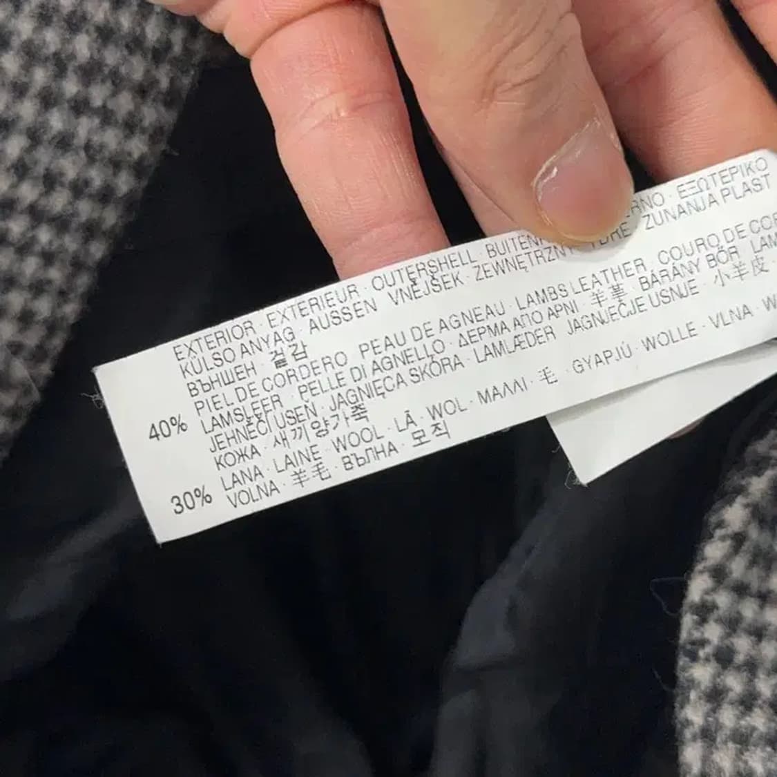 자라 체크 그레이 암레더 여성 클래식 코트 XS 상품이미지6