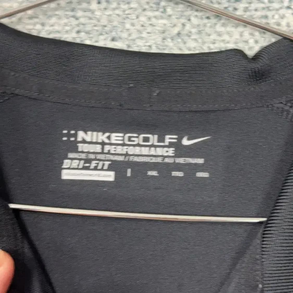 나이키  골프 블랙 긴팔 카라티 XL 상품이미지3