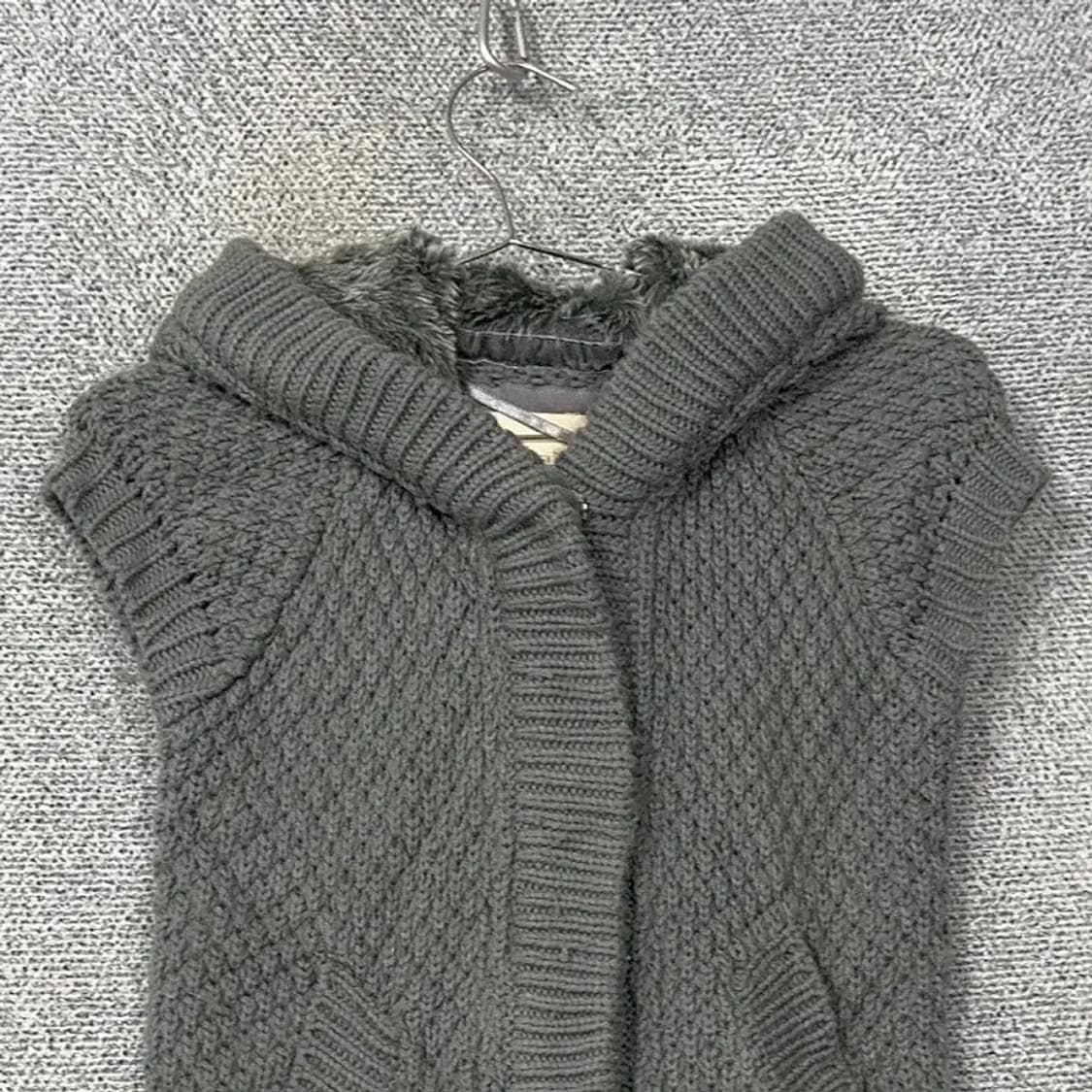 자라 니트 웨어 털 니트 후드 조끼 S 상품이미지3