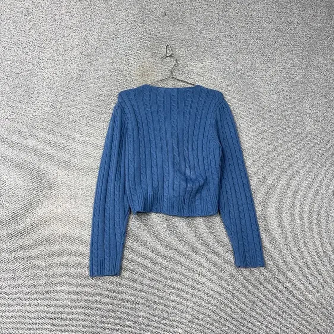 에잇세컨즈 여성 캐주얼 블루 아크릴 니트 가디건 M 상품이미지2