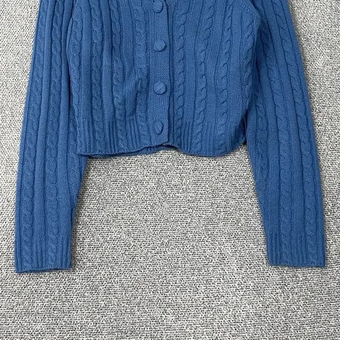 에잇세컨즈 여성 캐주얼 블루 아크릴 니트 가디건 M 상품이미지4