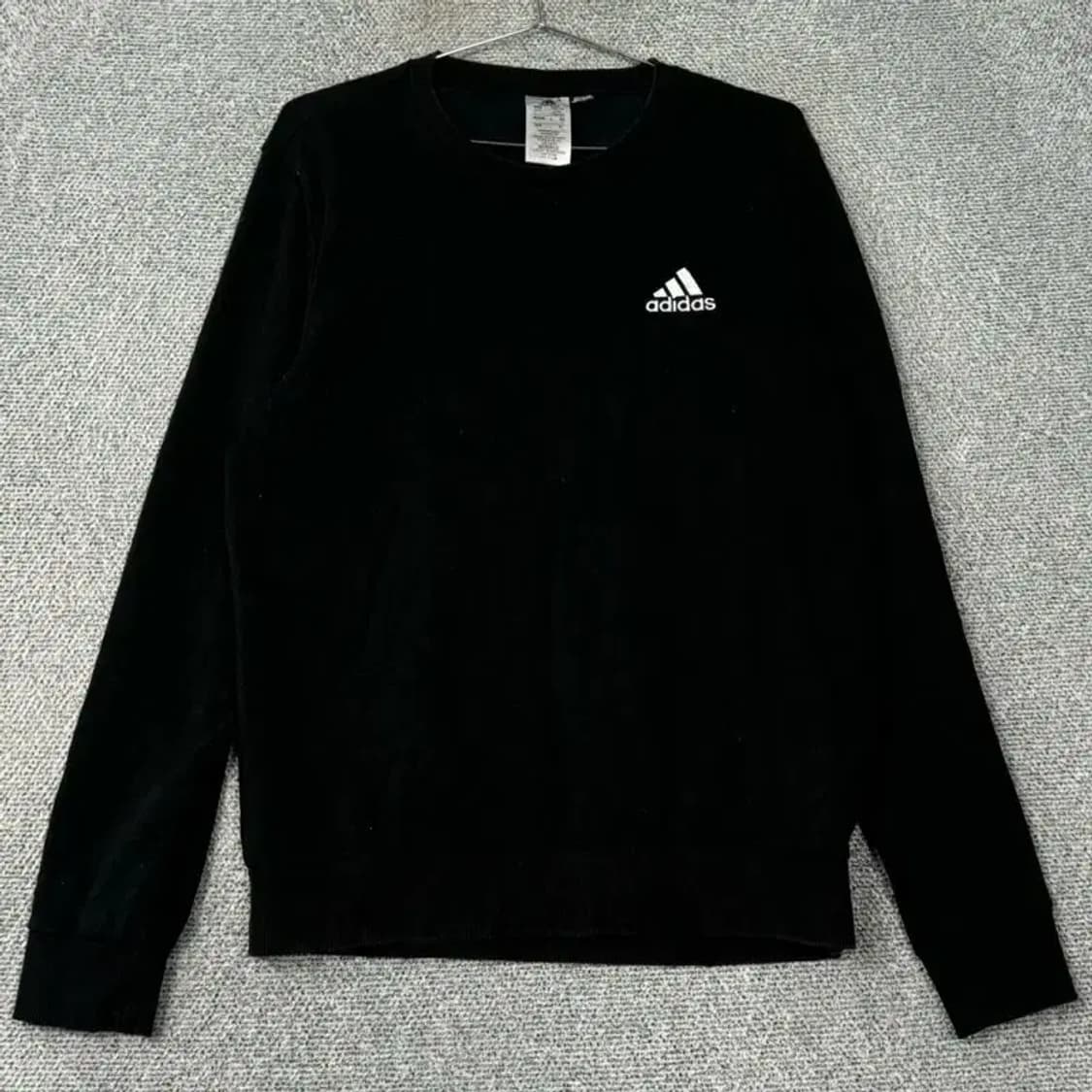 아디다스 심플 로고 블랙 캐주얼 맨투맨 L 상품이미지1
