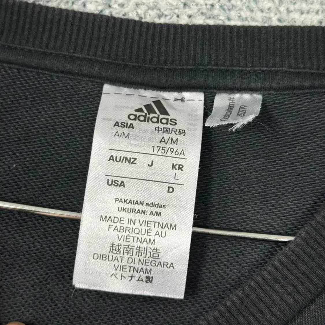 아디다스 심플 로고 블랙 캐주얼 맨투맨 L 상품이미지6