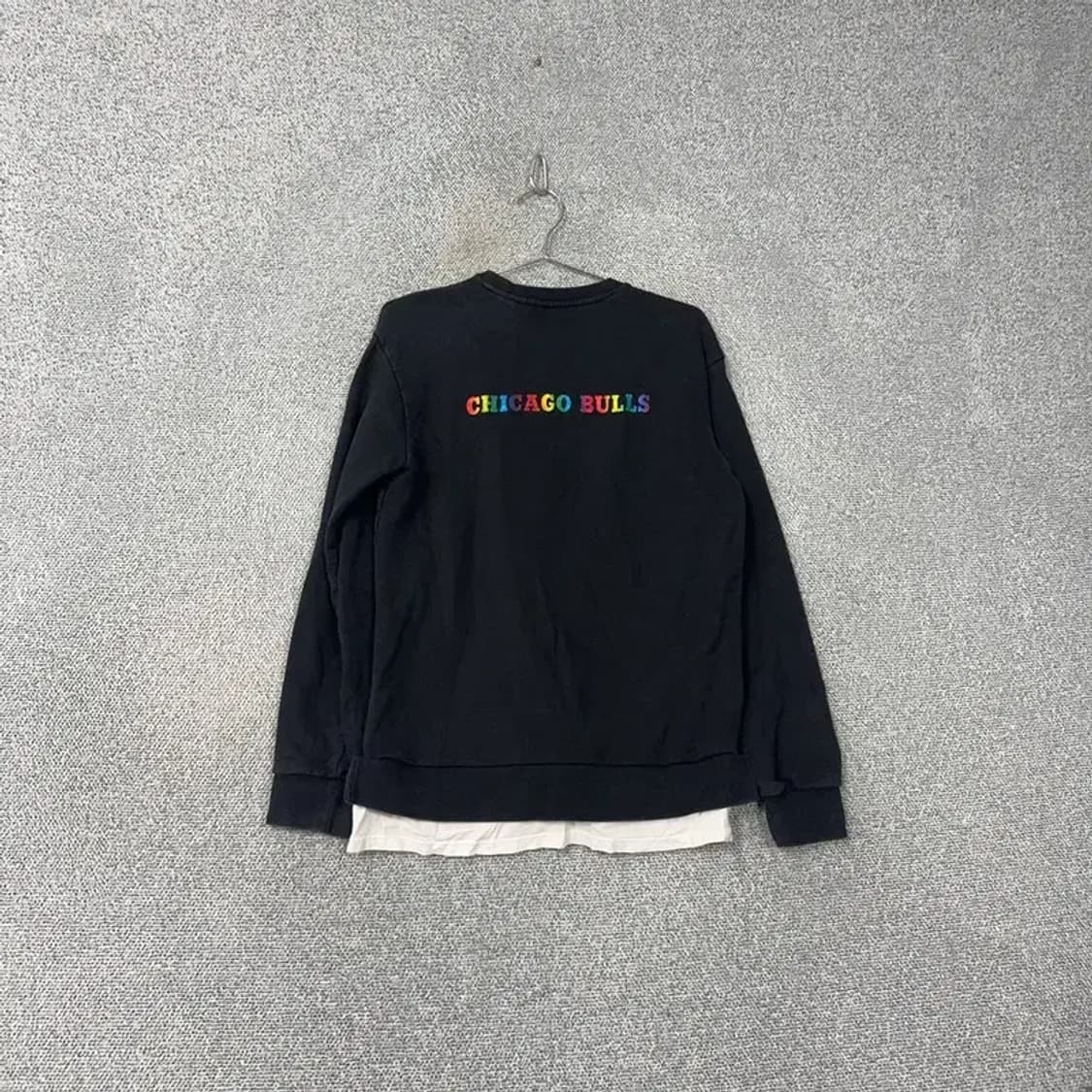 NBA 시카고불스 레이어드 블랙 맨투맨 L 상품이미지2