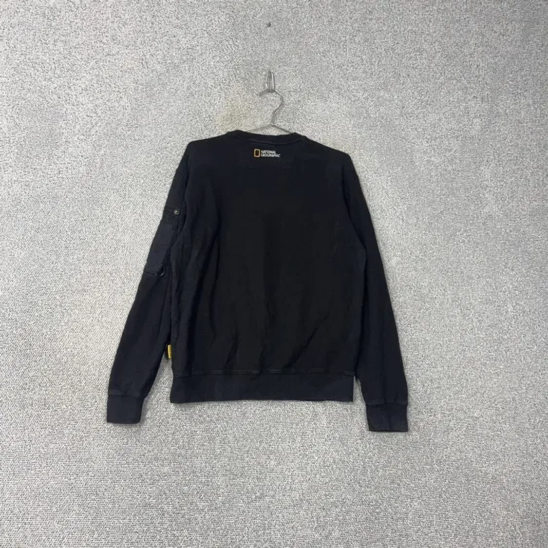 내셔널지오그래픽 로고 블랙 맨투맨 M 상품이미지2