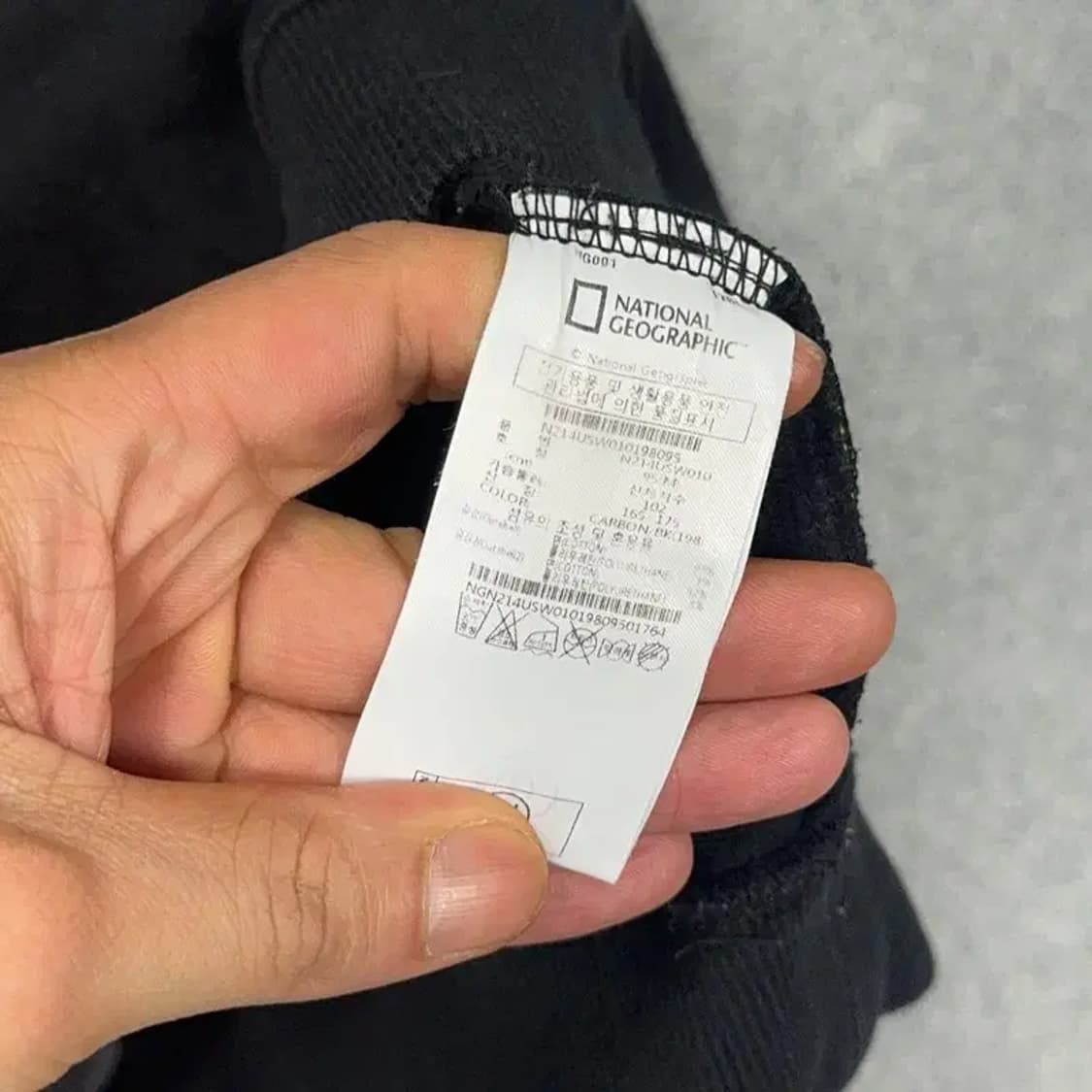 내셔널지오그래픽 로고 블랙 맨투맨 M 상품이미지4