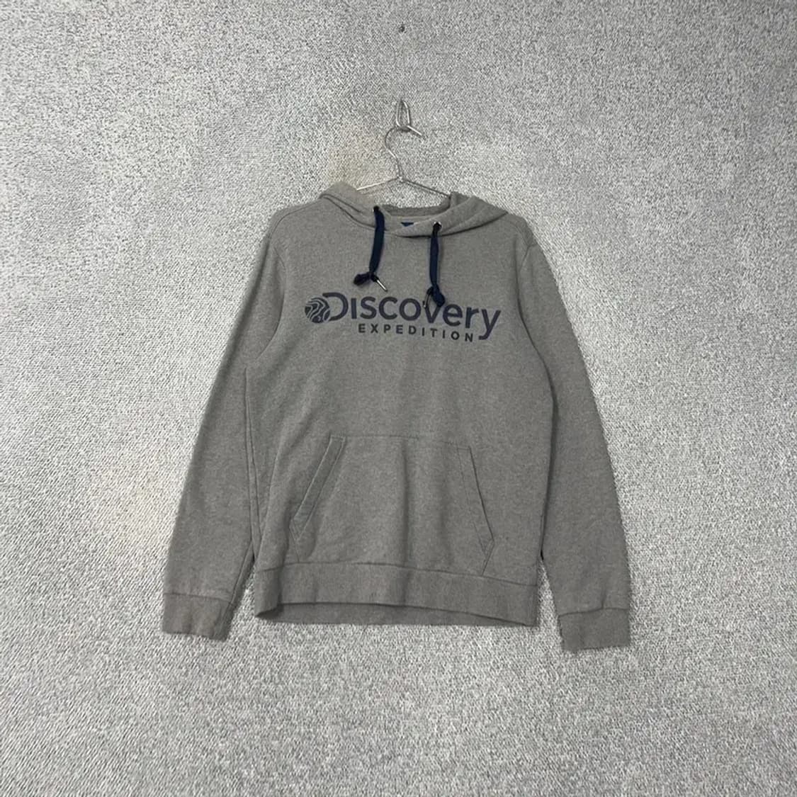 디스커버리 프린팅 로고 그레이 후드티 95 상품이미지1