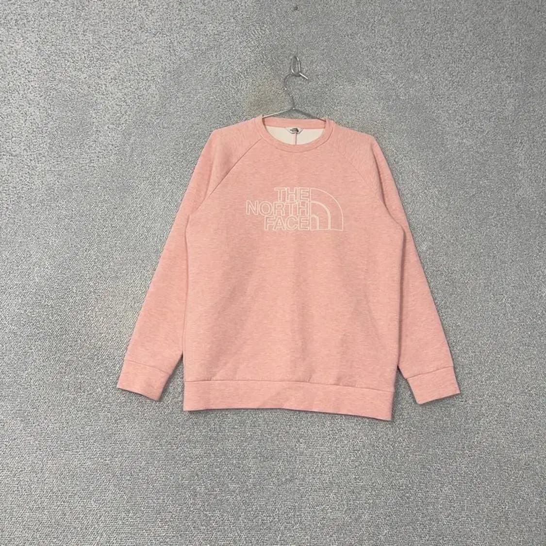 노스페이스 로고 라이트 핑크 맨투맨 100 상품이미지1