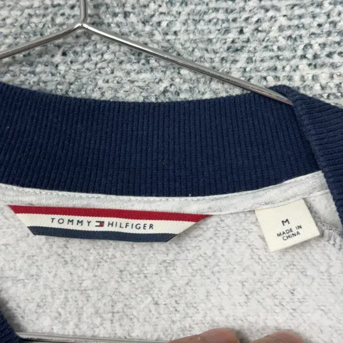 타미힐피거 빅로고 그레이 코튼 스타디움 자켓 M 상품이미지3