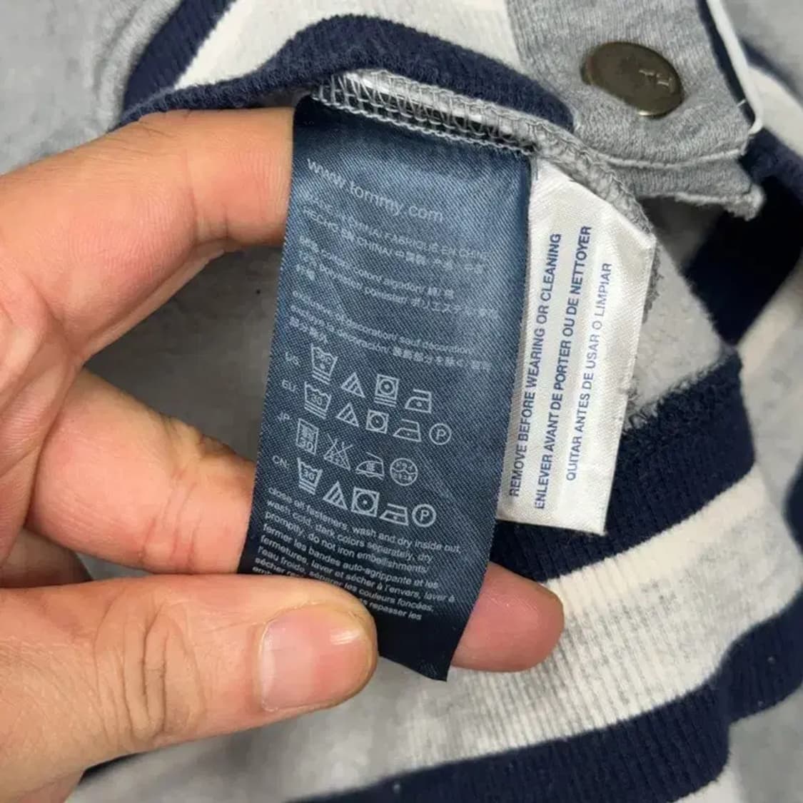 타미힐피거 빅로고 그레이 코튼 스타디움 자켓 M 상품이미지4