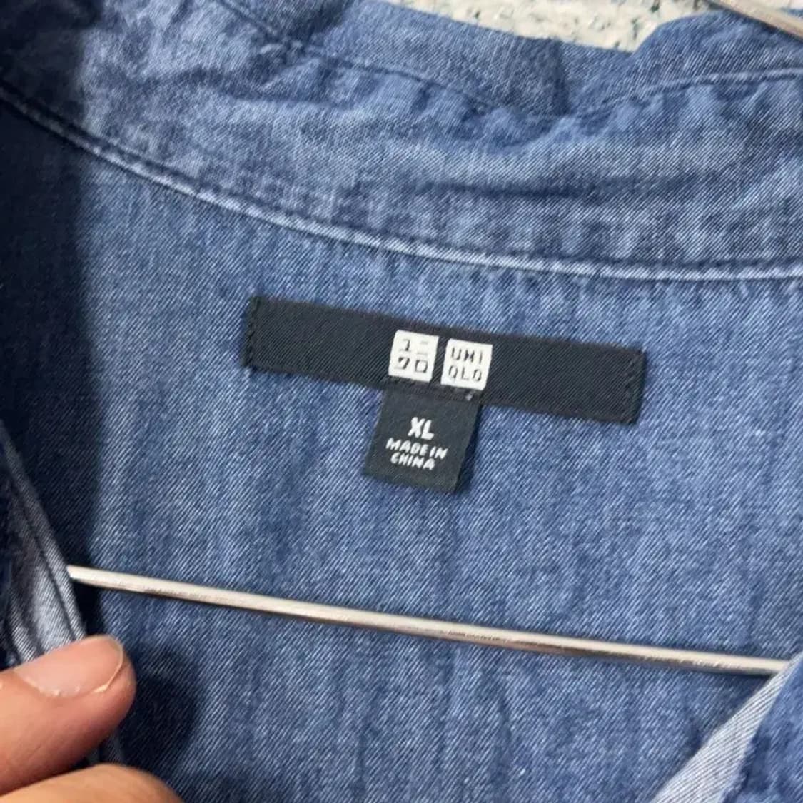 유니클로 여성 캐주얼 데님 청 원피스 XL 상품이미지5