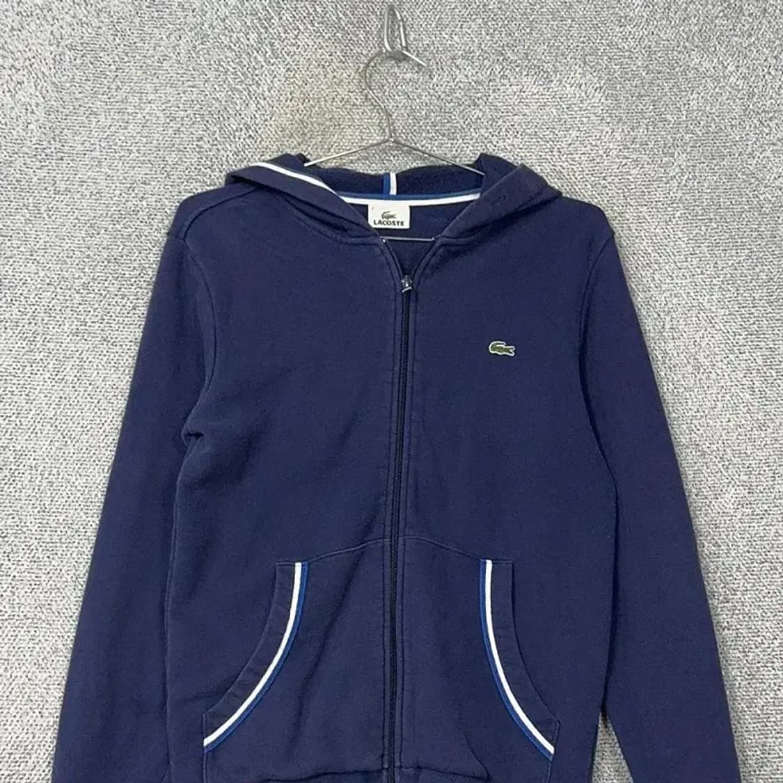 라코스테 네이비 로고 후드집업 90 상품이미지3