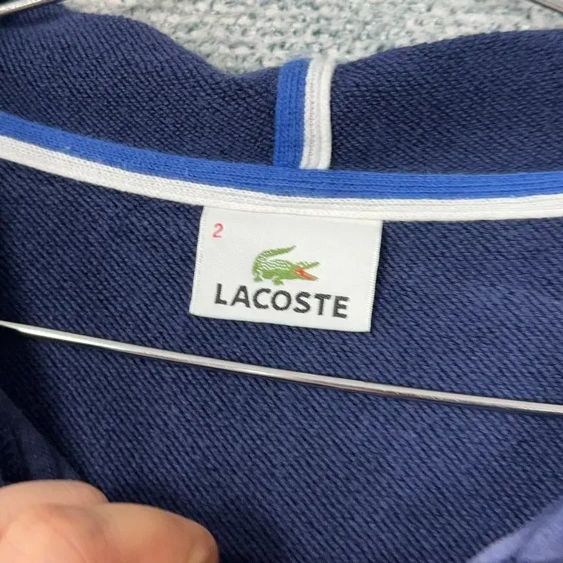 라코스테 네이비 로고 후드집업 90 상품이미지5