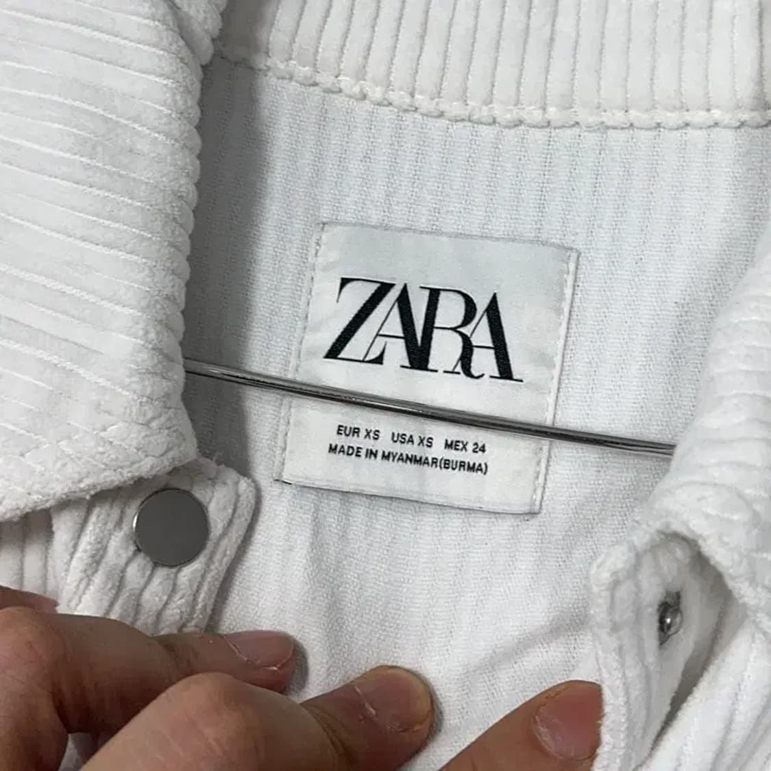자라 화이트 여성 캐주얼 코듀로이 자켓 XS 상품이미지3