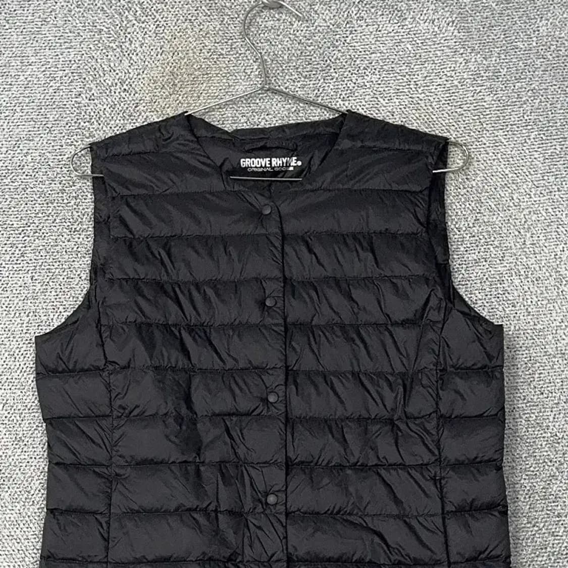 그루브라임 블랙 경량 패딩 조끼 M 상품이미지3