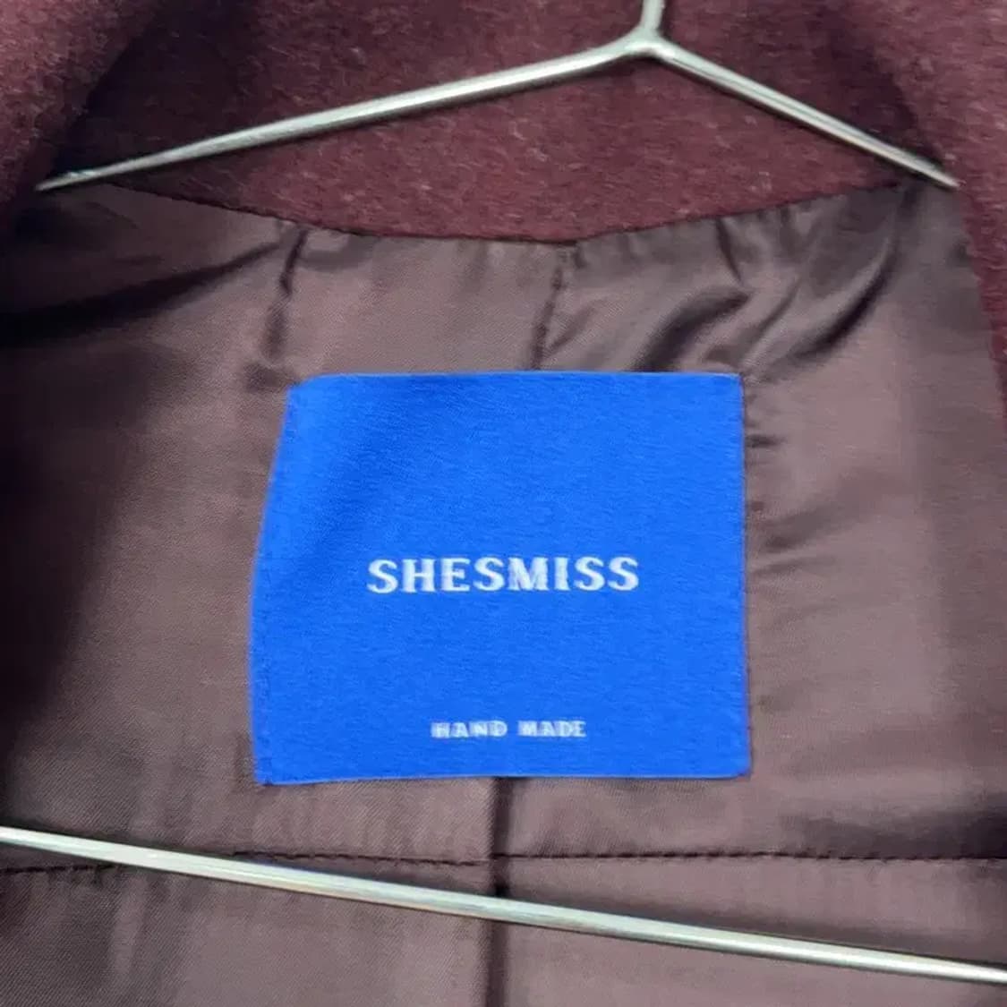 쉬스미스 여성 버건디 울 코트 95 상품이미지3