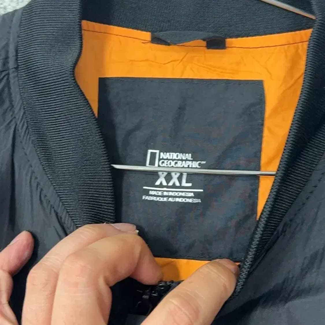 내셔널지오그래픽 블랙 로고 완장 로고 MA-1 블루종 XXL 상품이미지5