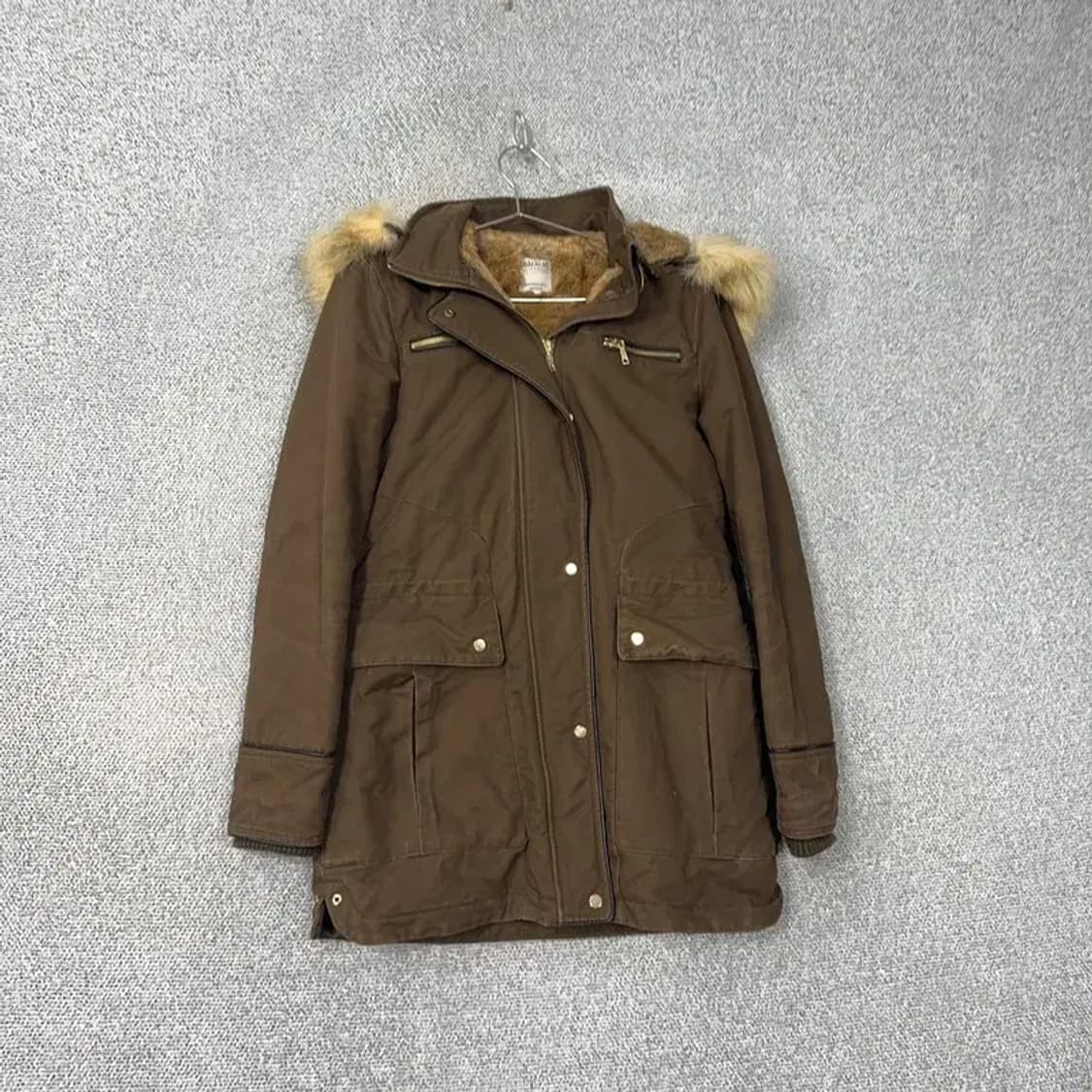 자라 브라운 퍼 패딩 XS 상품이미지1