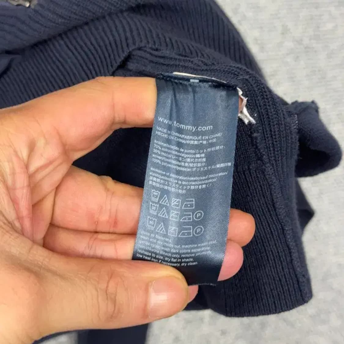 타미힐피거 여성 캐주얼 네이비 집업 가디건 XS 상품이미지4