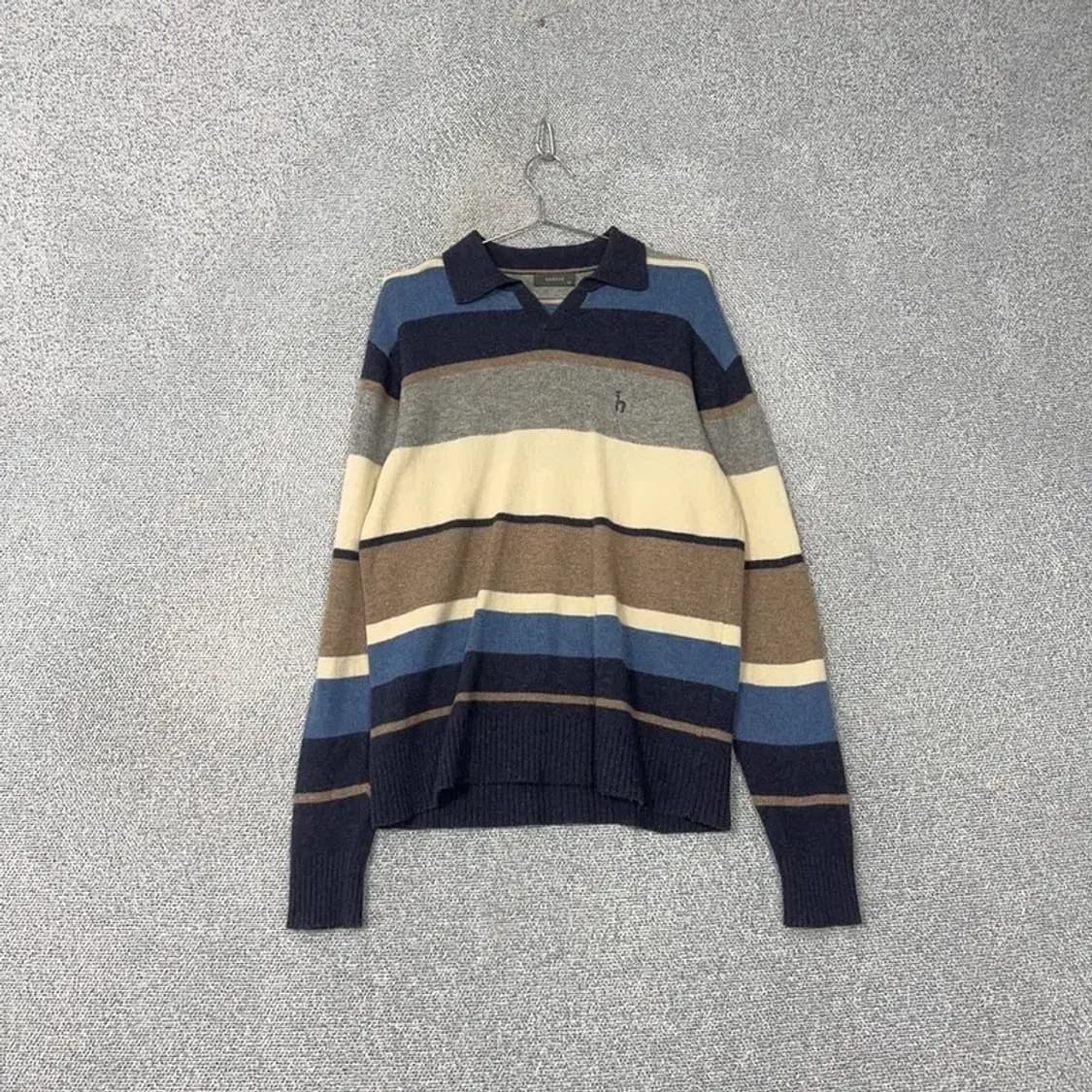 해지스 스트라이프 남성 캐주얼 니트 M 상품이미지1