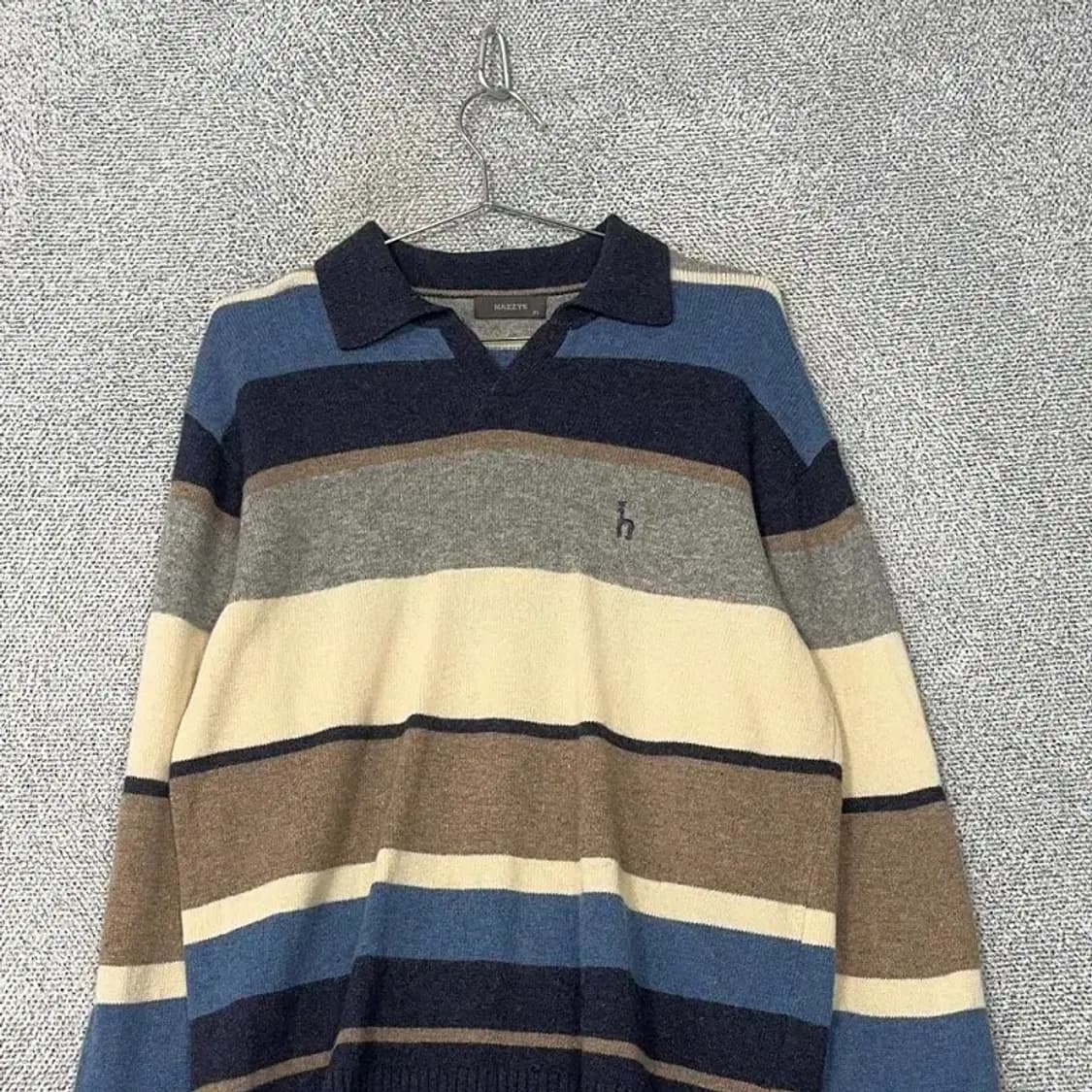 해지스 스트라이프 남성 캐주얼 니트 M 상품이미지3