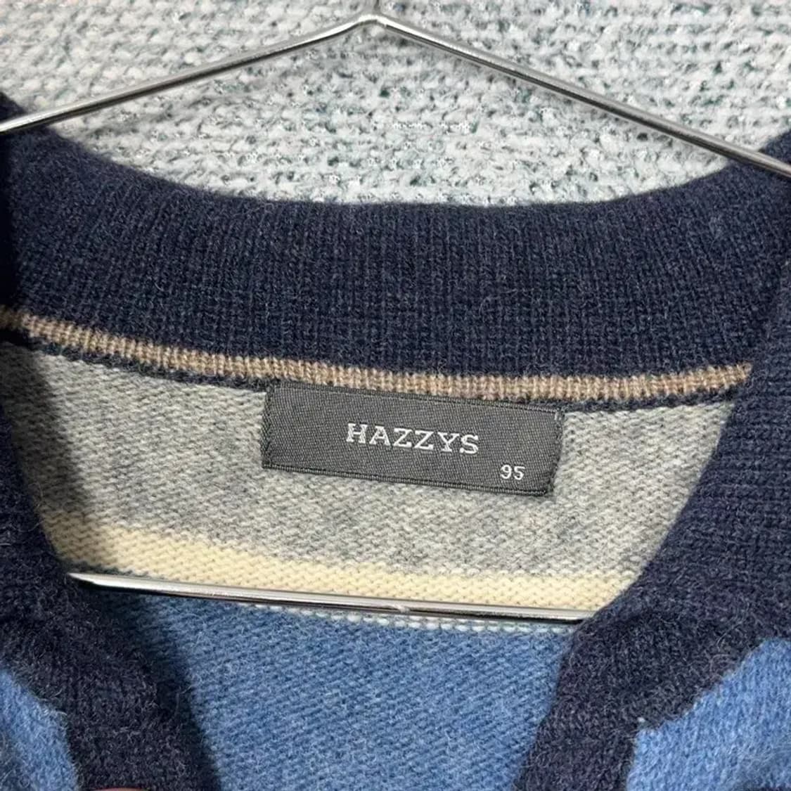 해지스 스트라이프 남성 캐주얼 니트 M 상품이미지5