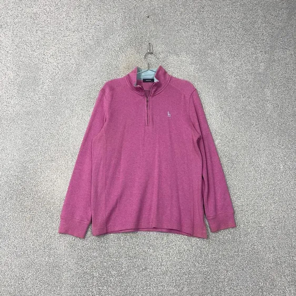 해지스 남성 캐주얼 코튼 핑크 반집업 니트 105 상품이미지1