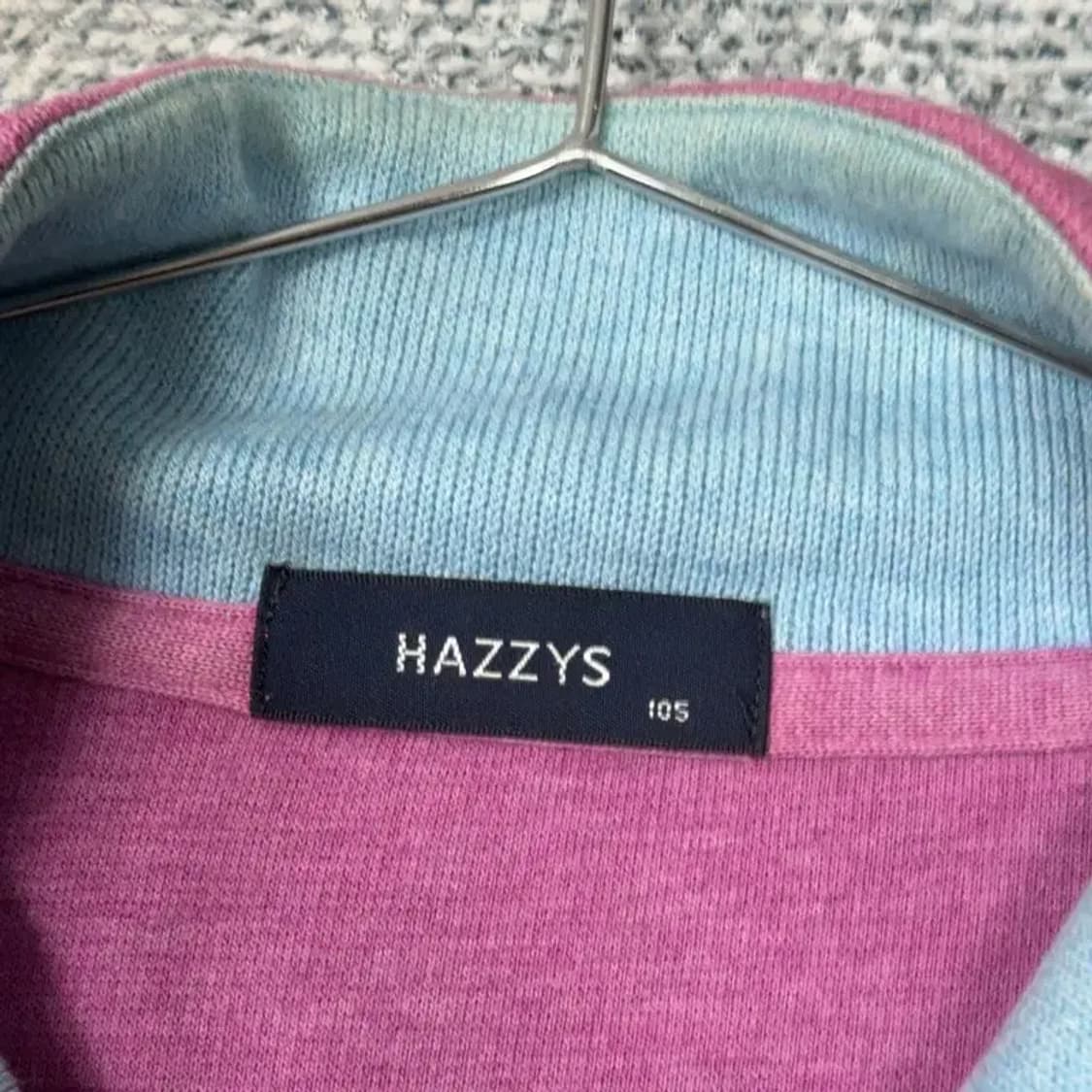 해지스 남성 캐주얼 코튼 핑크 반집업 니트 105 상품이미지3