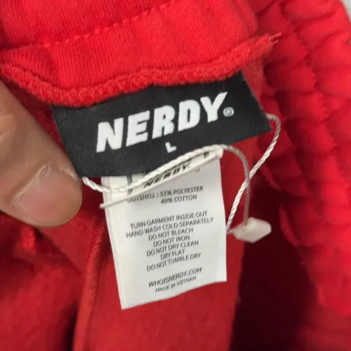 널디 스펠 로고 프린팅 카고 밴딩 조거팬츠 L 상품이미지5